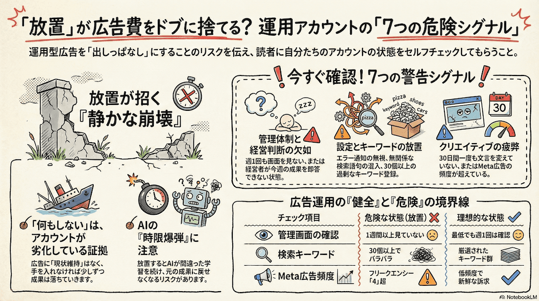 「広告は一応、回ってるから大丈夫」——本当にそうですか?