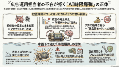 広告AI再学習の「時限爆弾」——「新しい人が入るまで、とりあえず…」は甘い